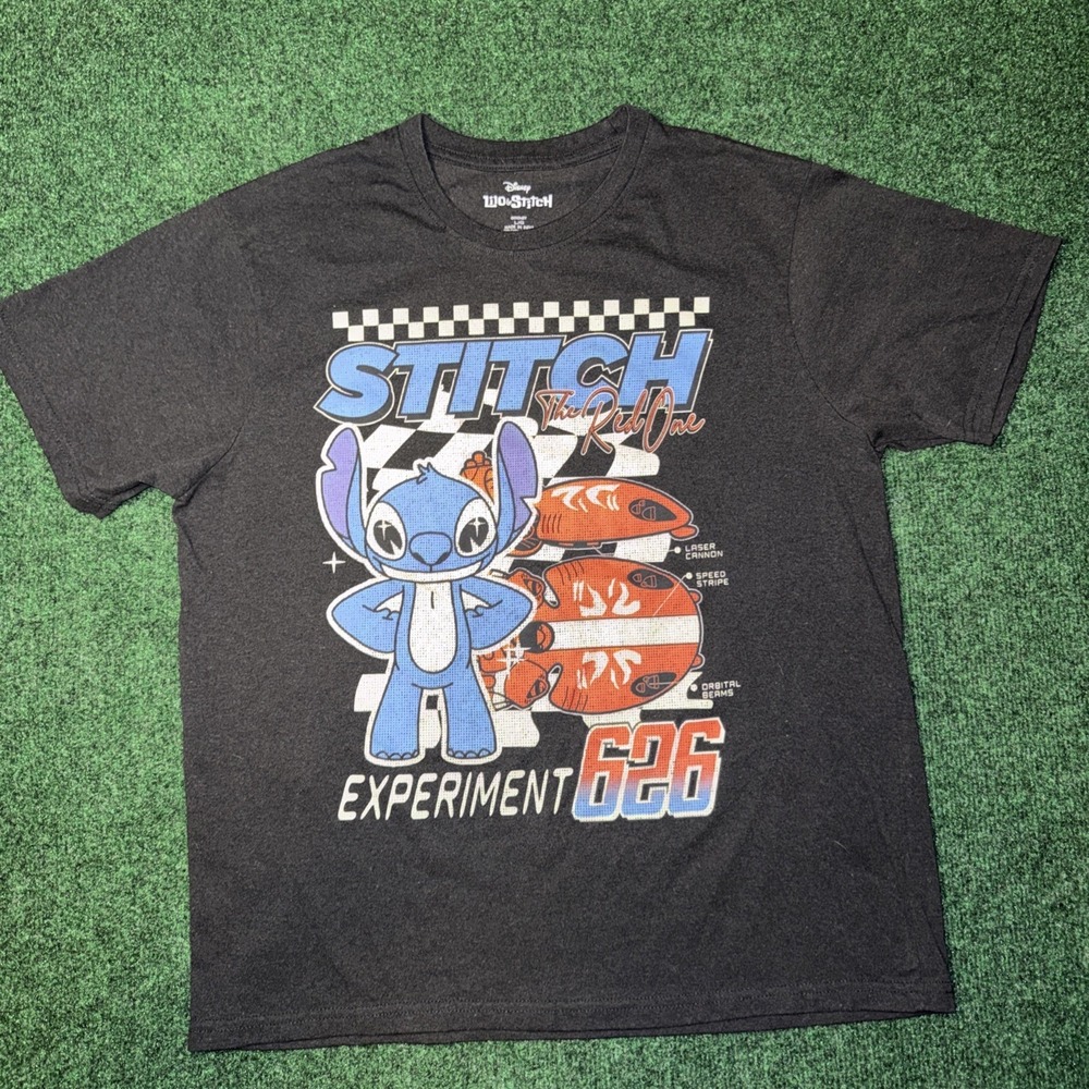 Disney Lilo $ Stitch Unisex Graphic T Shirt Size Large Back ShirtW25
